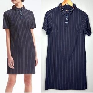 Banana Republic Embellished Collar Pegged Dress Large Petite